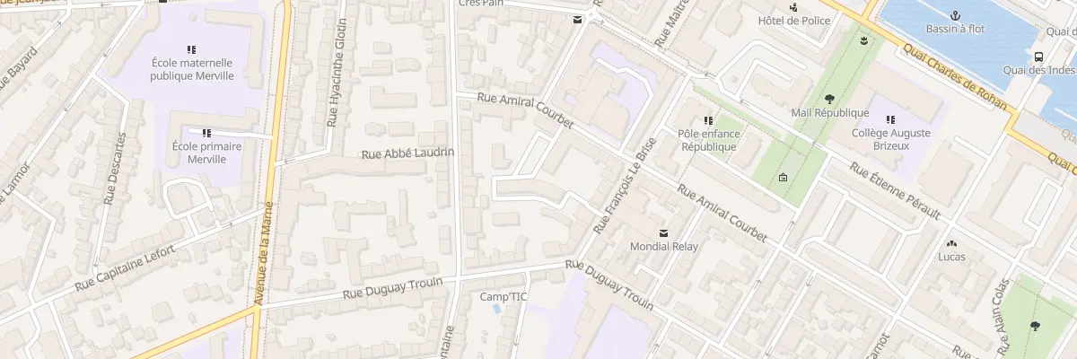 Plan du 19A Rue amiral Courbet à Lorient