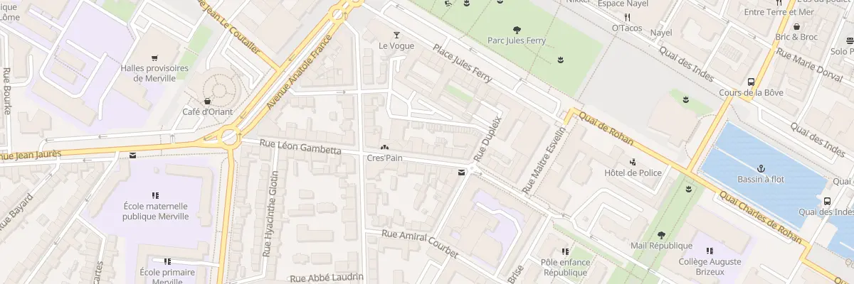 Plan du 30 Rue Gambetta à Lorient