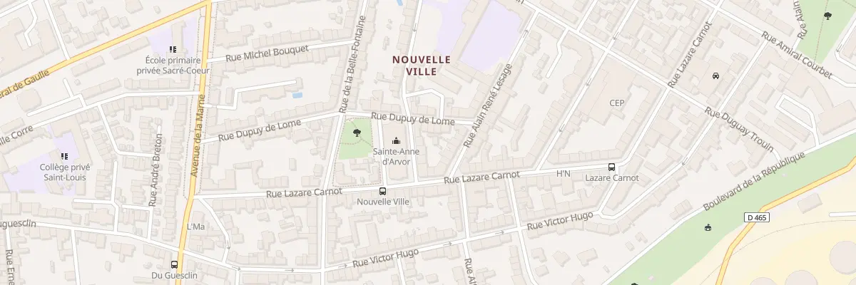 Plan du 7 Pl Sainte-Anne d’Arvor à Lorient