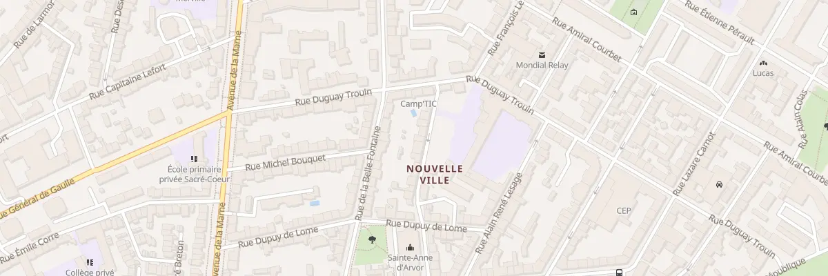 Plan du 19 Rue Raymond Pitet à Lorient