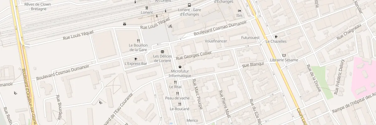 Plan du 30 Rue Georges Collier à Lorient