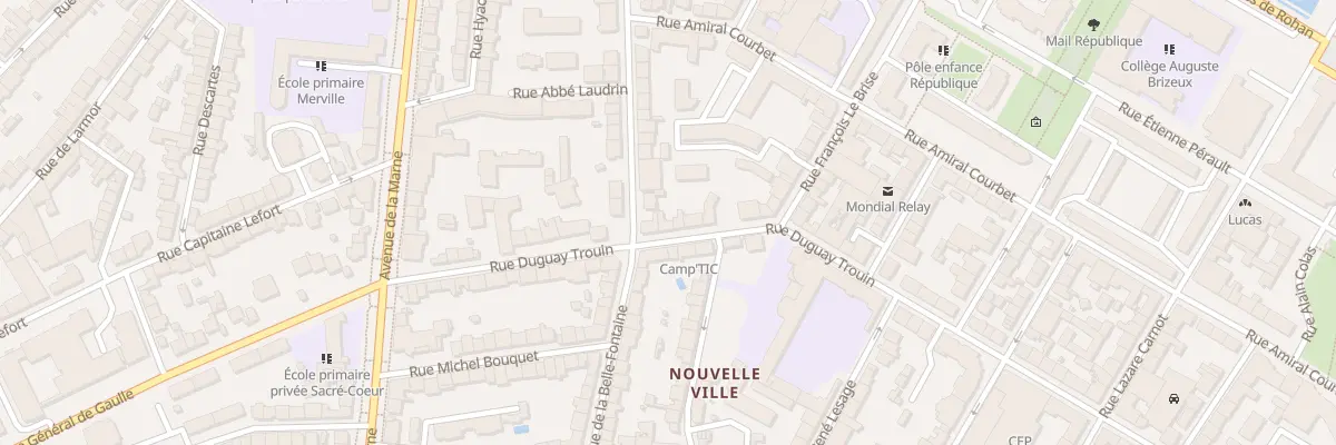 Plan du 28 Rue Duguay Trouin à Lorient