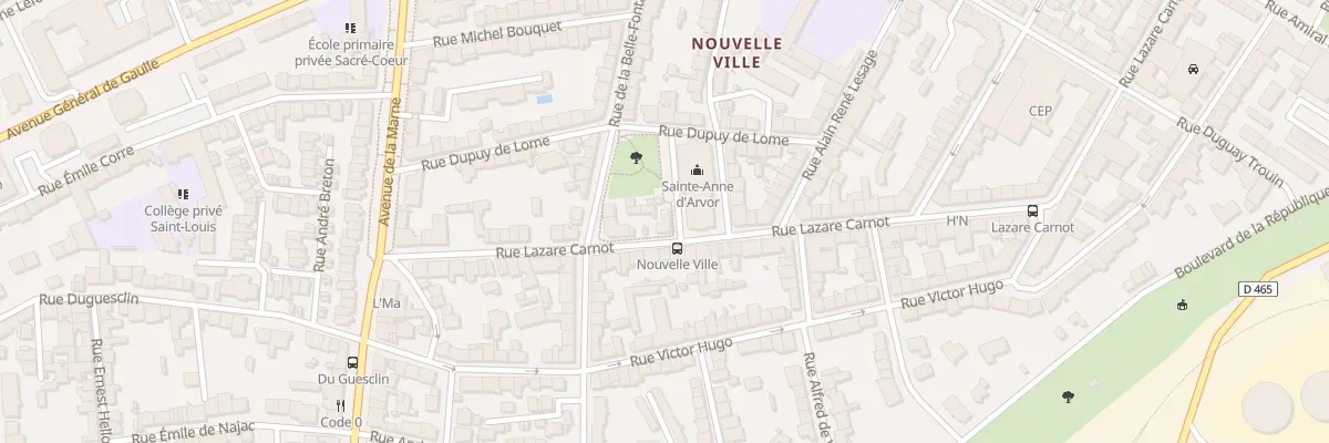 Plan du 85 Rue Lazare Carnot à Lorient