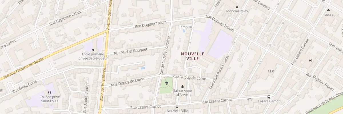 Plan du 74 Rue de la Belle Fontaine à Lorient