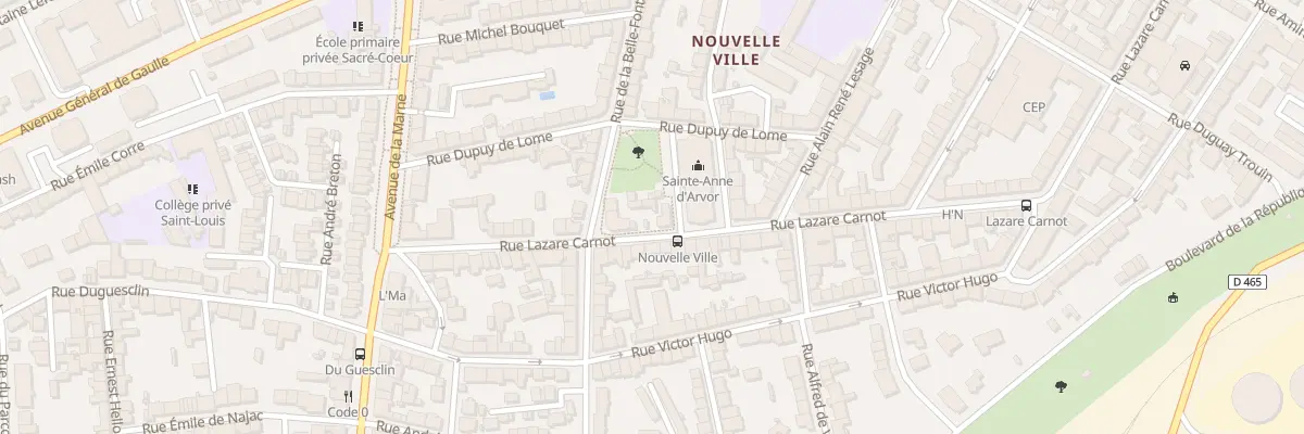 Plan du 87 Rue Lazare Carnot à Lorient