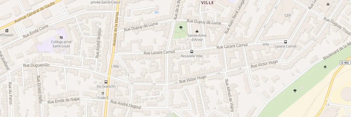 Plan du 118 Rue Lazare Carnot à Lorient