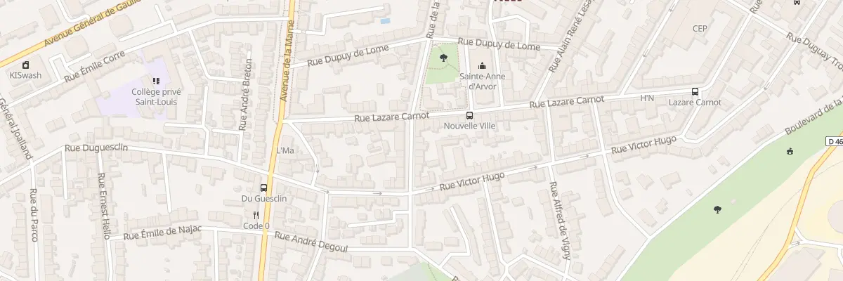 Plan du 4 Rue Madeleine Desroseaux à Lorient