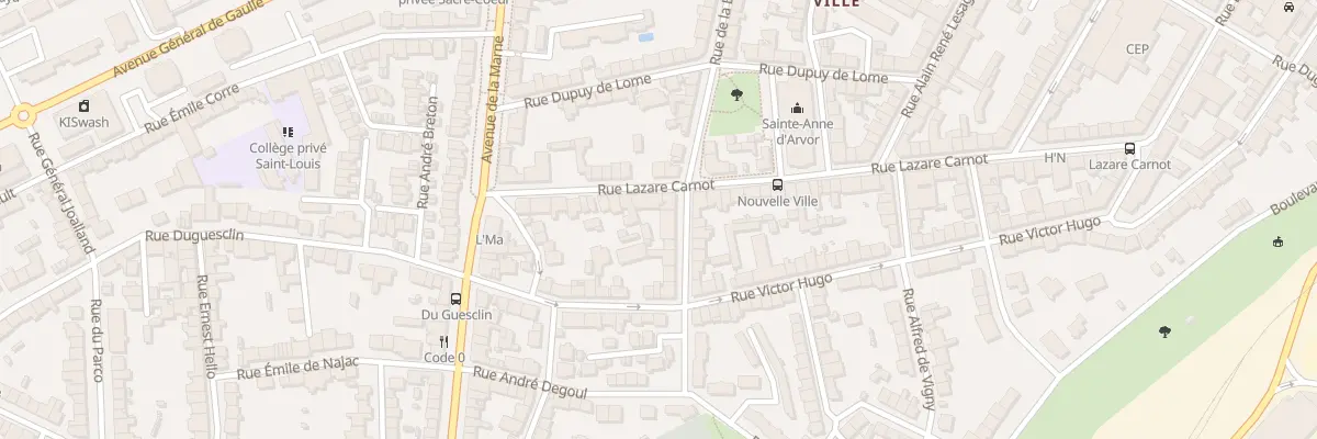 Plan du 124 Rue Lazare Carnot à Lorient