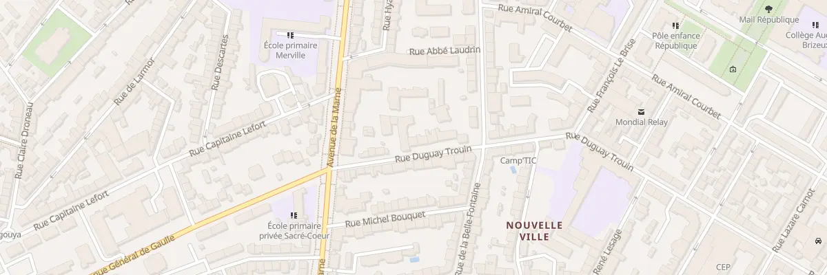 Plan du 10 Rue Duguay Trouin à Lorient