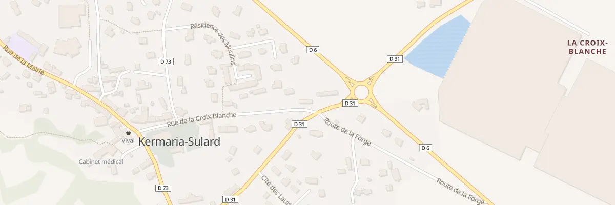 Plan du 15 Rue de la Croix Blanche à Kermaria-Sulard