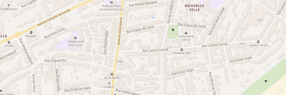 Plan du 105 Rue Lazare Carnot à Lorient