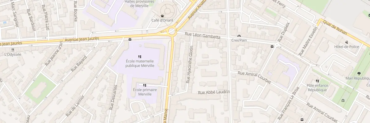 Plan du 18 Rue Hyacinthe Glotin à Lorient