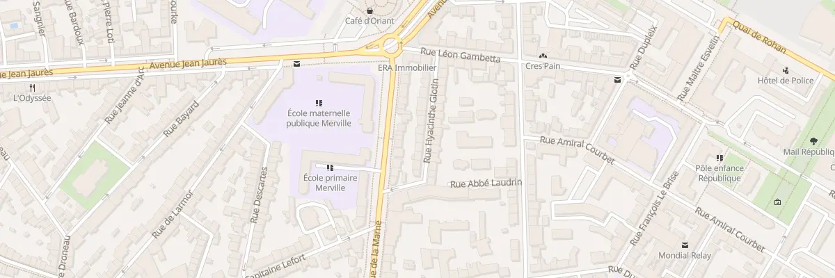 Plan du 12 Rue Hyacinthe Glotin à Lorient