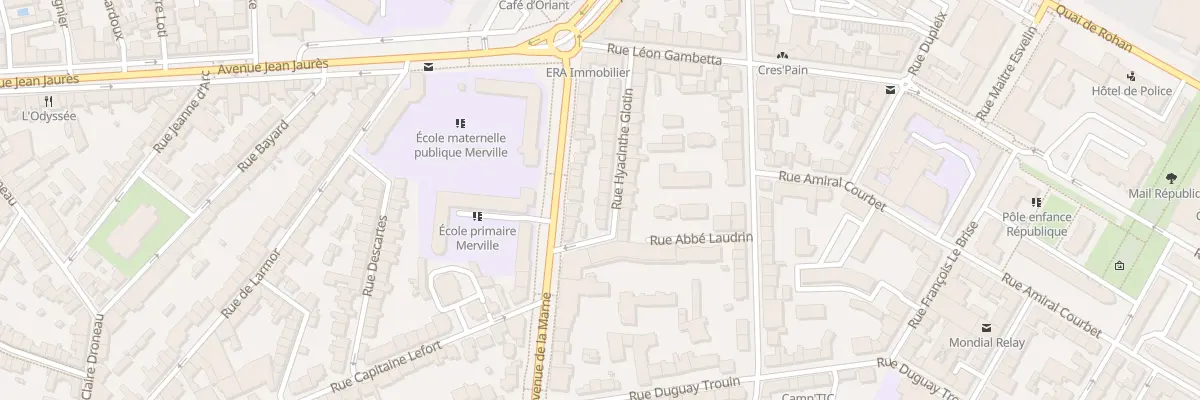 Plan du 8 Rue Hyacinthe Glotin à Lorient