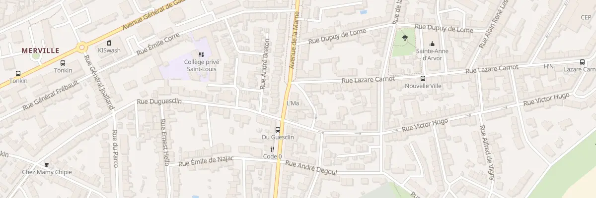 Plan du 2 Rue de Carnel à Lorient