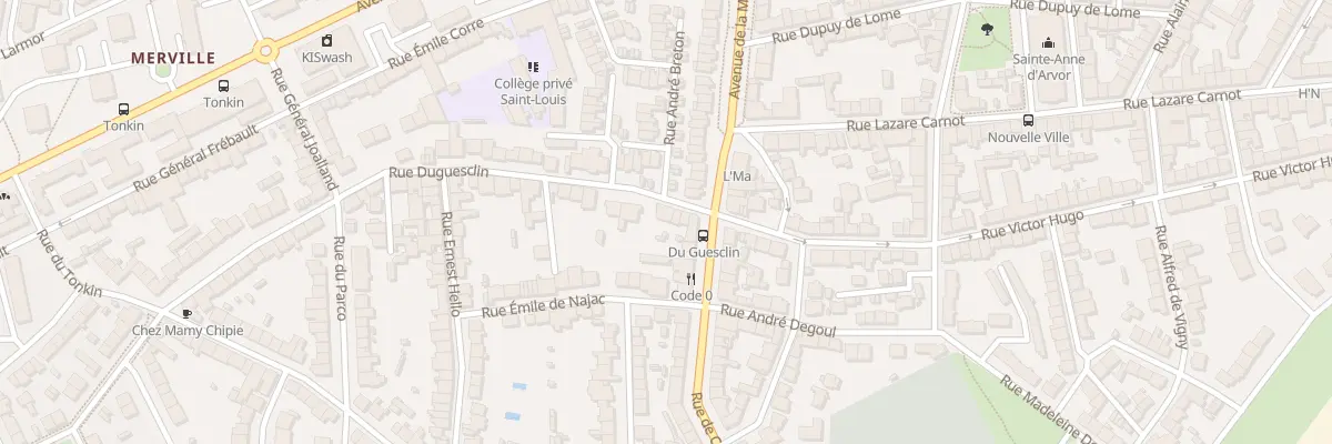 Plan du 8 Rue Duguesclin à Lorient
