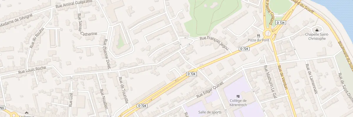 Plan du 2 Rue Louis Roche à Lorient