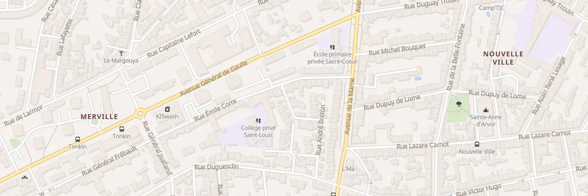 Plan du 18 Rue Émile Corre à Lorient