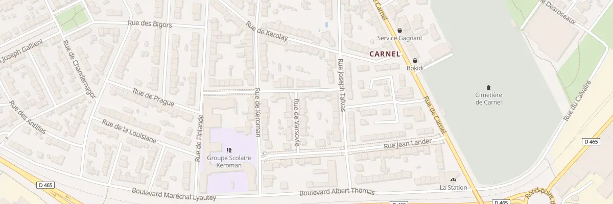 Plan du 16 Rue de Varsovie à Lorient