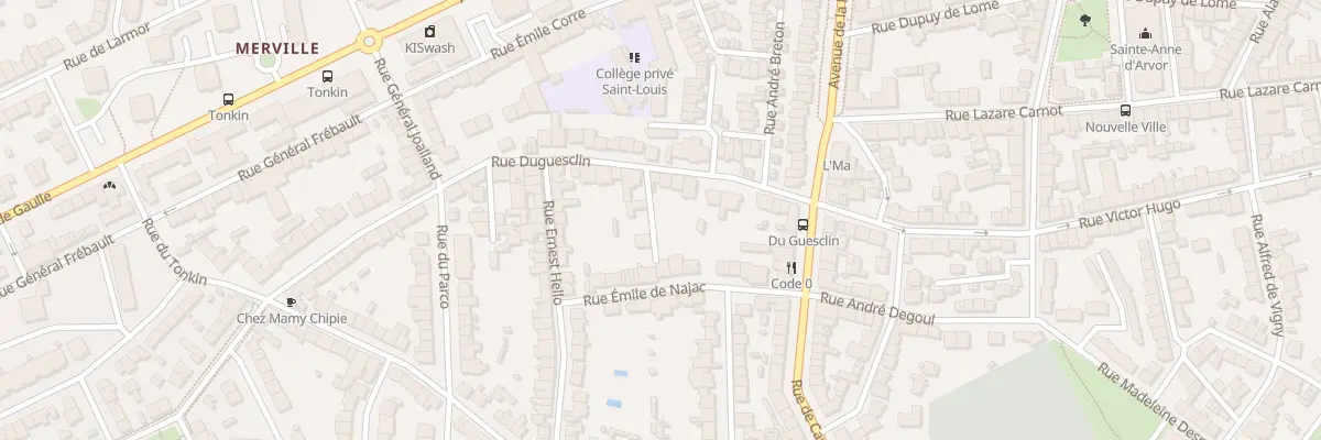 Plan du 20 Rue Duguesclin à Lorient