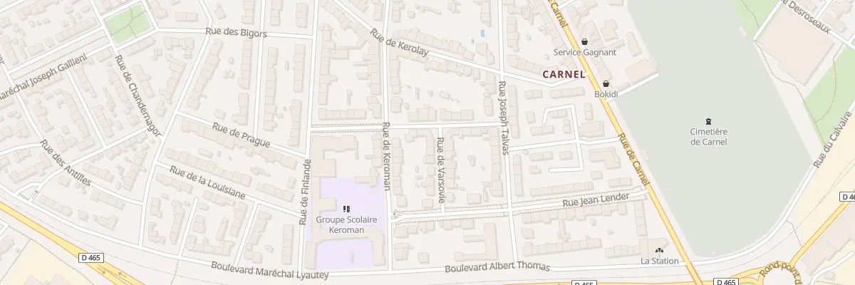 Plan du 13 Rue de Varsovie à Lorient