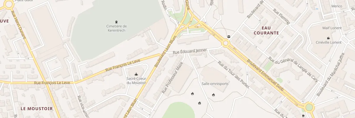 Plan du 1 Rue Professeur Maze à Lorient