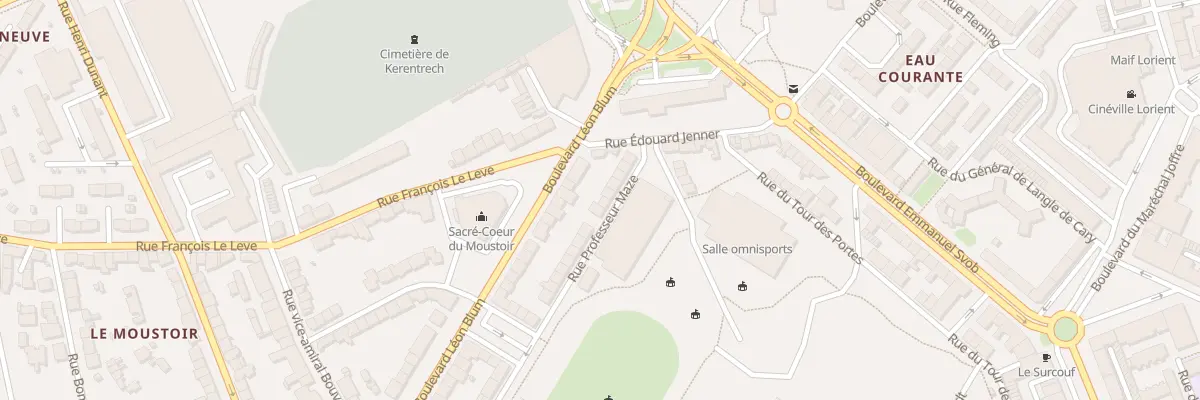 Plan du 9 Rue Professeur Maze à Lorient
