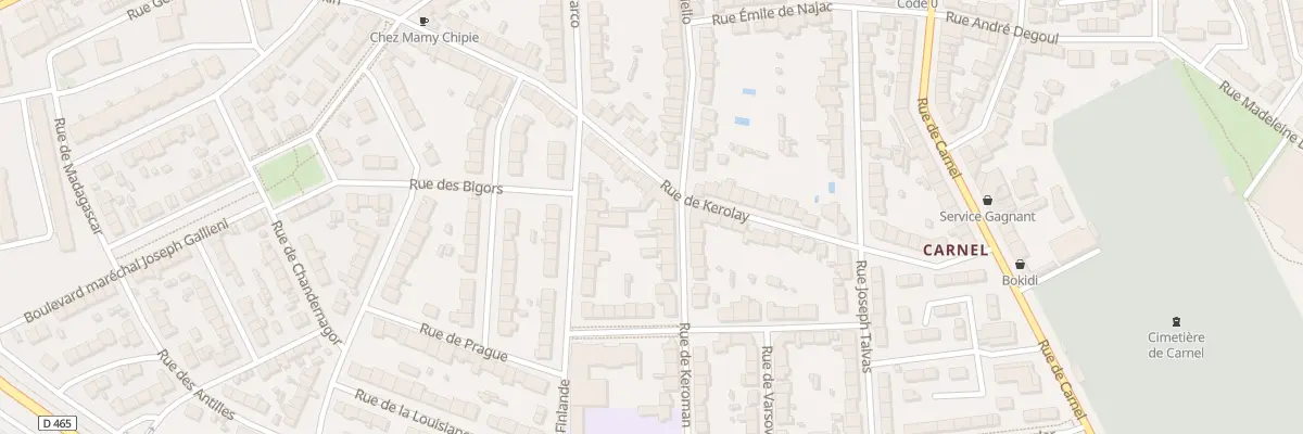 Plan du 1 Rue de Keroman à Lorient