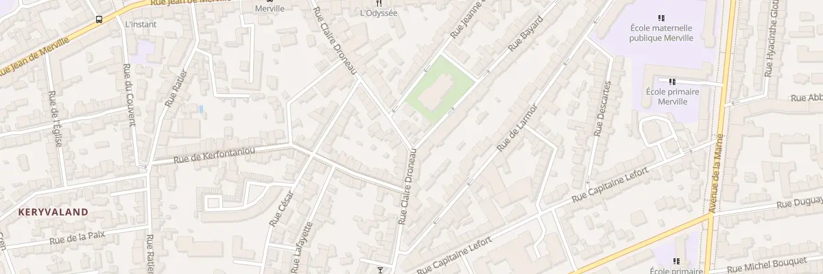 Plan du 34 Rue Claire Droneau à Lorient