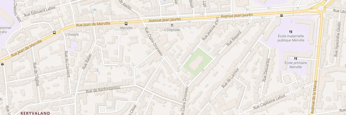 Plan du 24 Rue Claire Droneau à Lorient