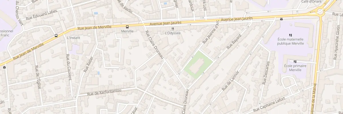 Plan du 22 Rue Claire Droneau à Lorient