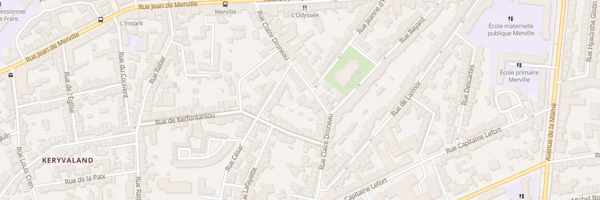 Plan du 25 Rue Claire Droneau à Lorient