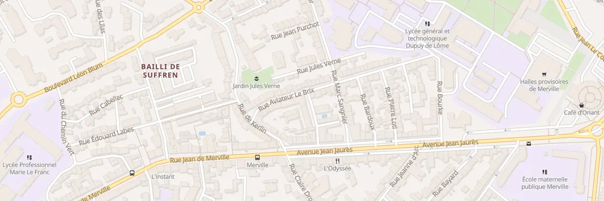 Plan du 12 Rue Adolphe Beaufrère à Lorient