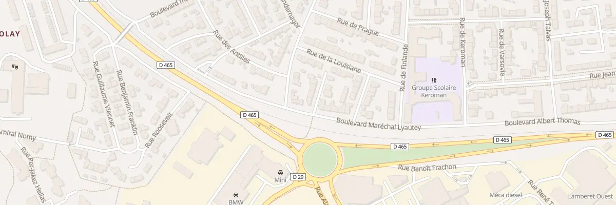 Plan du 2 Rue Doc Le Moal à Lorient
