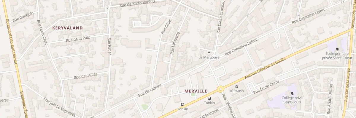 Plan du 34 Rue de La Fayette à Lorient