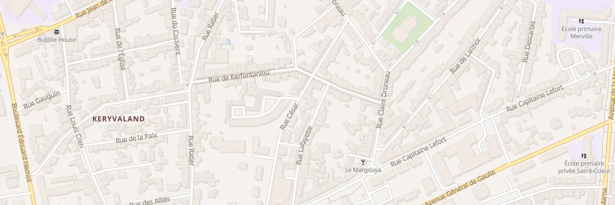 Plan du 7 Rue de La Fayette à Lorient