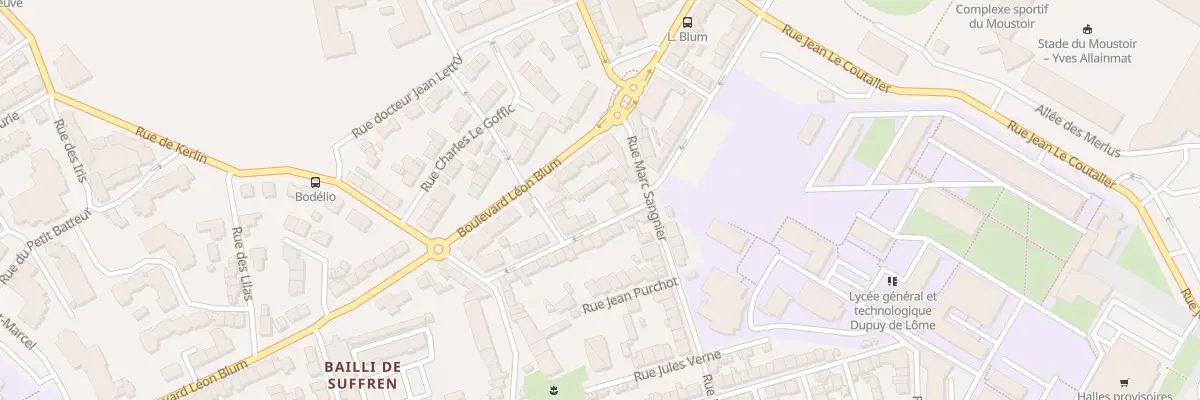 Plan du 7 Rue Jacques Bonsergent à Lorient