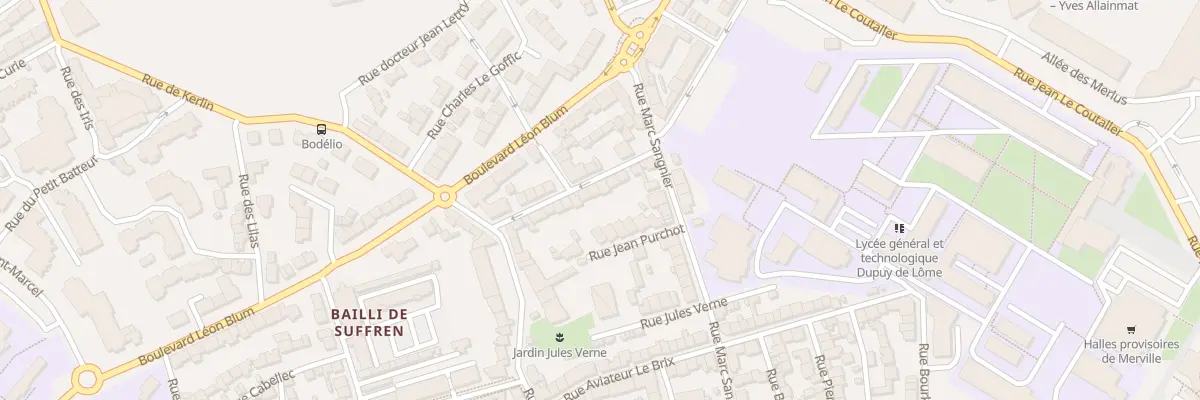 Plan du 12 Rue Jacques Bonsergent à Lorient