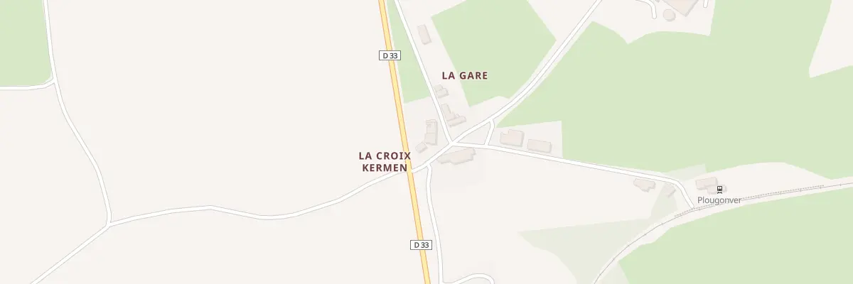 Plan du 3 La Gare à Plougonver