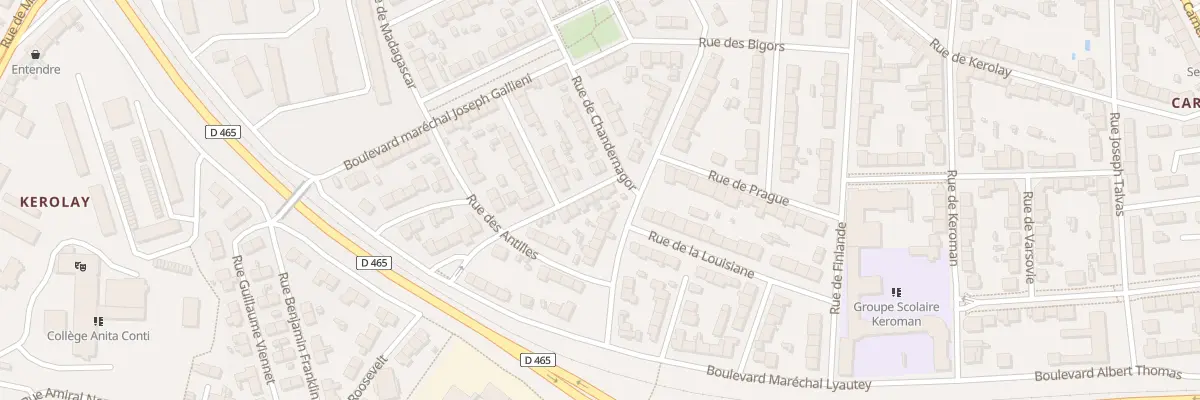 Plan du 4 Rue Rene Caille à Lorient