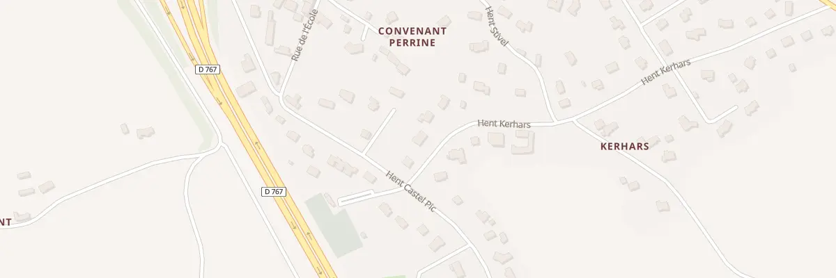 Plan du 28 Hent Kerhars à Caouënnec-Lanvézéac