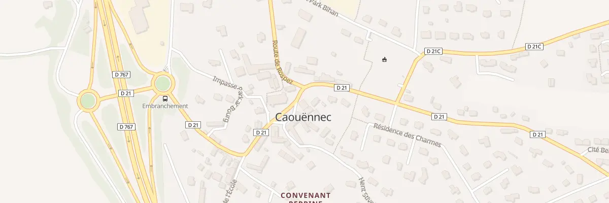 Plan du 1 Rue de la Mairie à Caouënnec-Lanvézéac