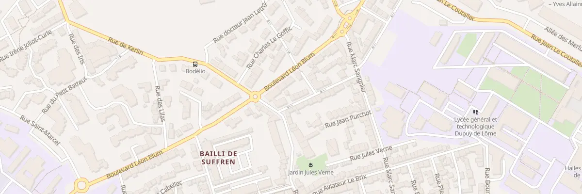 Plan du 23 Rue Jacques Bonsergent à Lorient