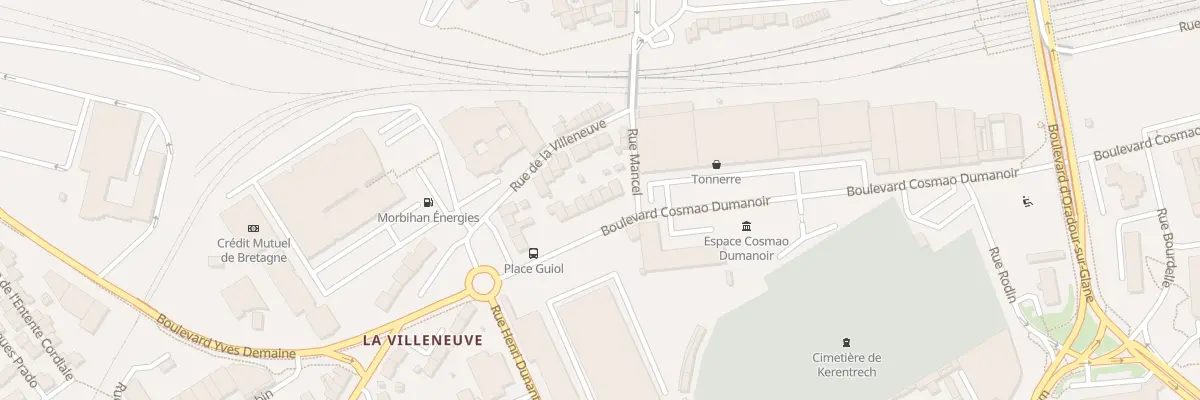 Plan du 91 Bd Cosmao Dumanoir à Lorient