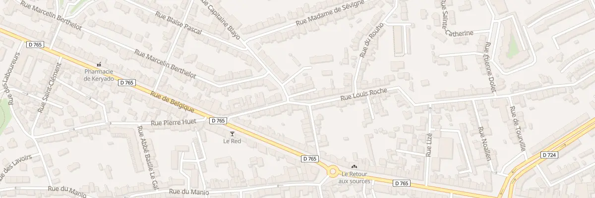 Plan du 93 Rue Louis Roche à Lorient