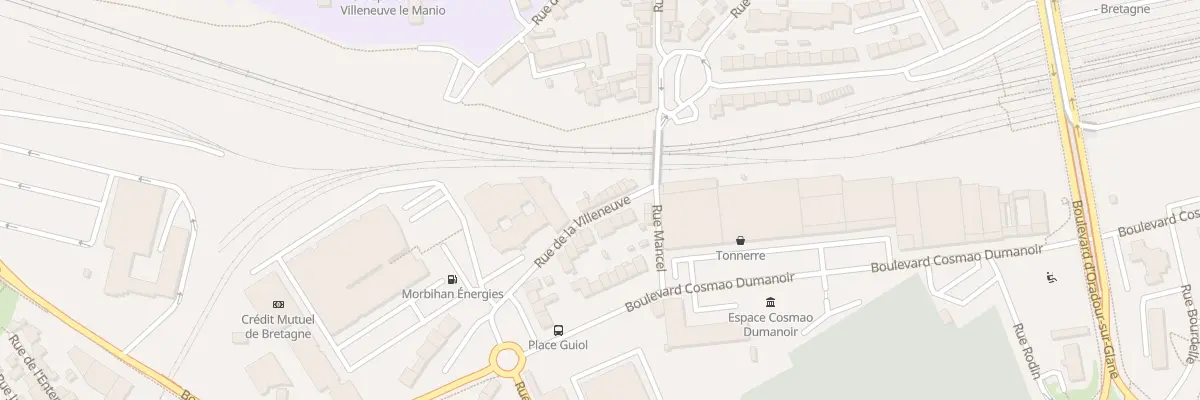 Plan du 13 Rue de la Villeneuve à Lorient