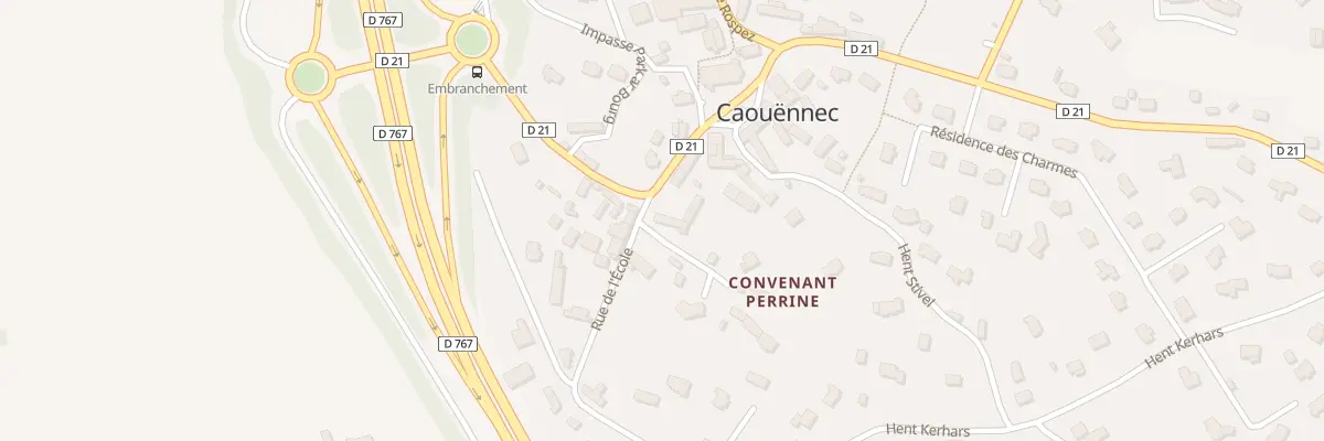 Plan du 1 Rue de l’École à Caouënnec-Lanvézéac
