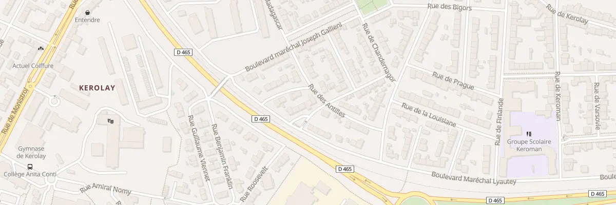 Plan du 5 Rue Rene Caille à Lorient