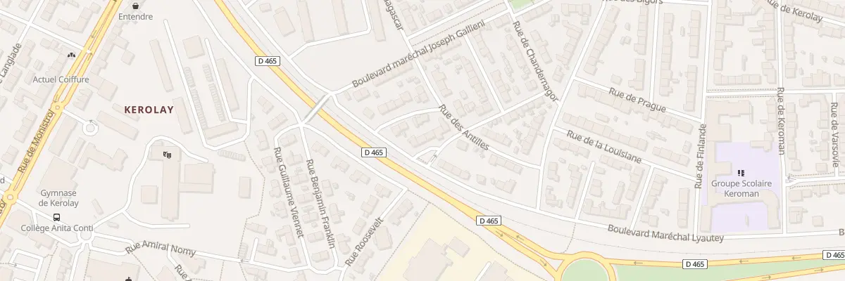 Plan du 9 Rue Rene Caille à Lorient