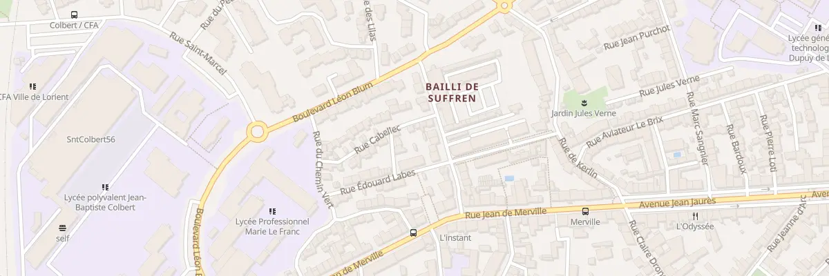 Plan du 8 Rue Cabellec à Lorient